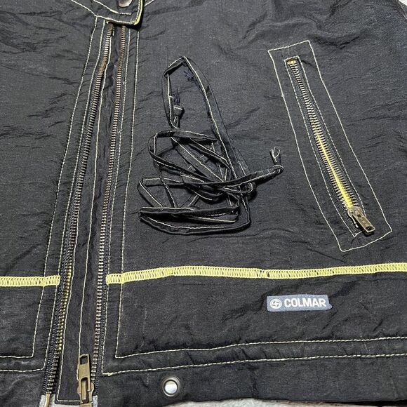 Vintage Colmar Vest Adult Large 8 US Black Yellow Ski Southwestern Dream Catcher - Picture 9 of 11